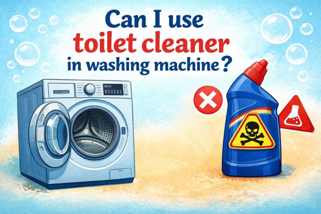 Can I use toilet cleaner in washing machine?